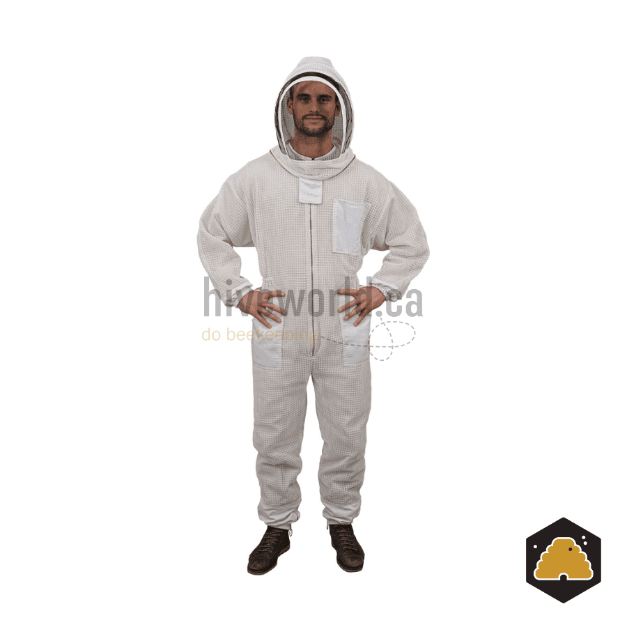 Net Suit Beekeeping Suit Jacket Hood Pants Mesh Clothing with Zipper  Fishing Suit Mesh Hooded suits for Men Women Adults Gardening Khaki XL XXL